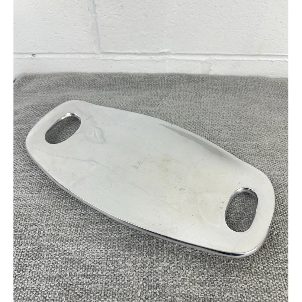 Nambe 610 Silver Plated 2 Handle Oval Platter New in Original Box 1992 Vtg